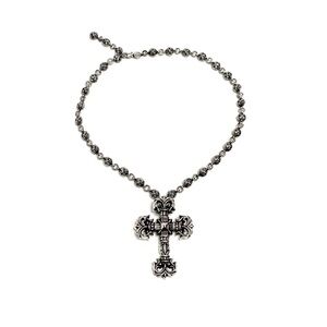 Chrome Hearts Silver Cross Necklace